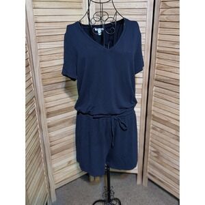 Daily Ritual- Dark Navy Blue Shorts One piece Romper Sz S